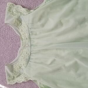 Vintage ShadowLine Lime Green Midi Nightgown